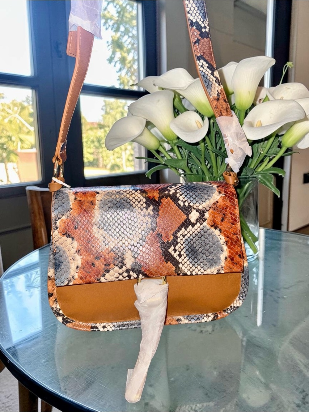 Ted Baker London "Hetty" Snake Print Crossbody Bag NWT - Picture 4 of 16